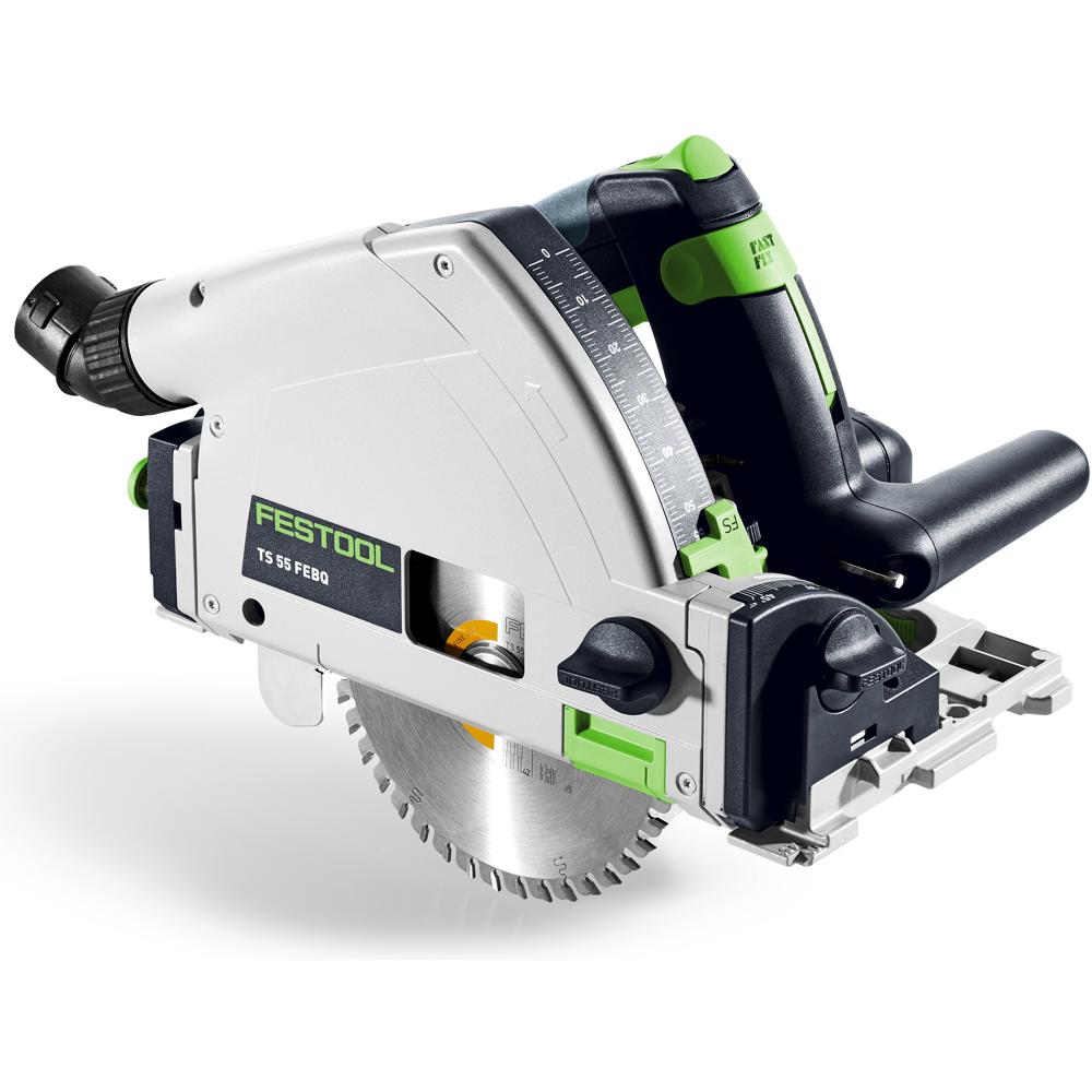 Festool TS 55 FEQ-Plus 110V Brushless 160mm Corded Plunge Saw (T-LOC Systainer)
