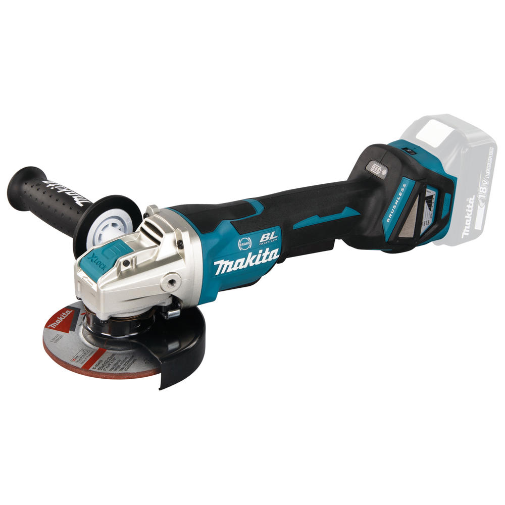 Makita DGA519Z 18V LXT Brushless 125mm X-LOCK Paddle Switch Angle Grinder (Body Only)