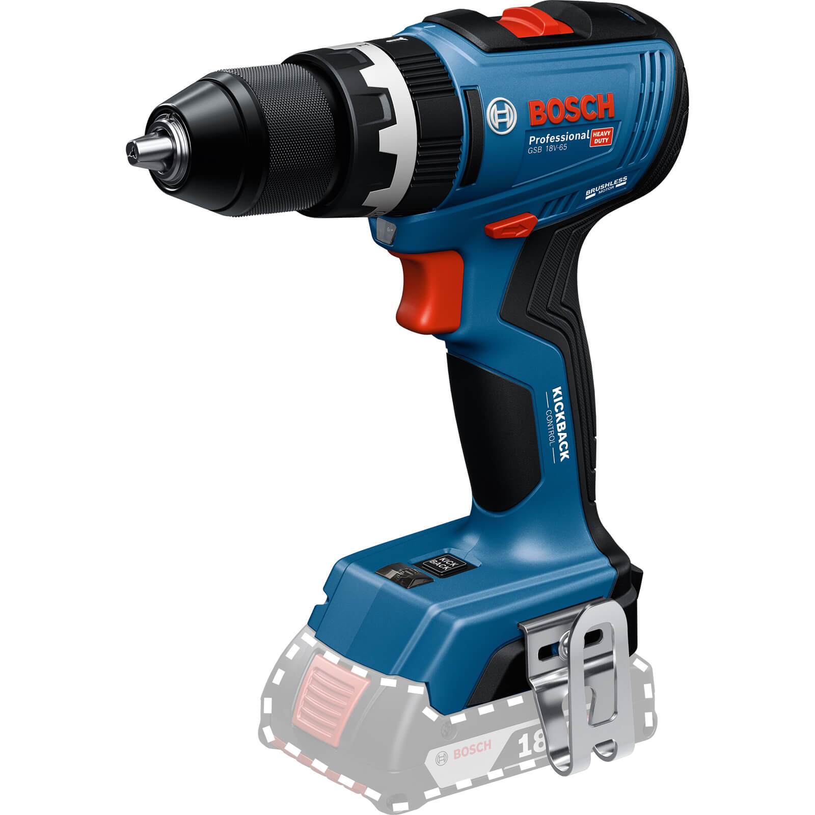 Bosch GSB 18V-65 Professional Brushless Combi Drill (Body Only)