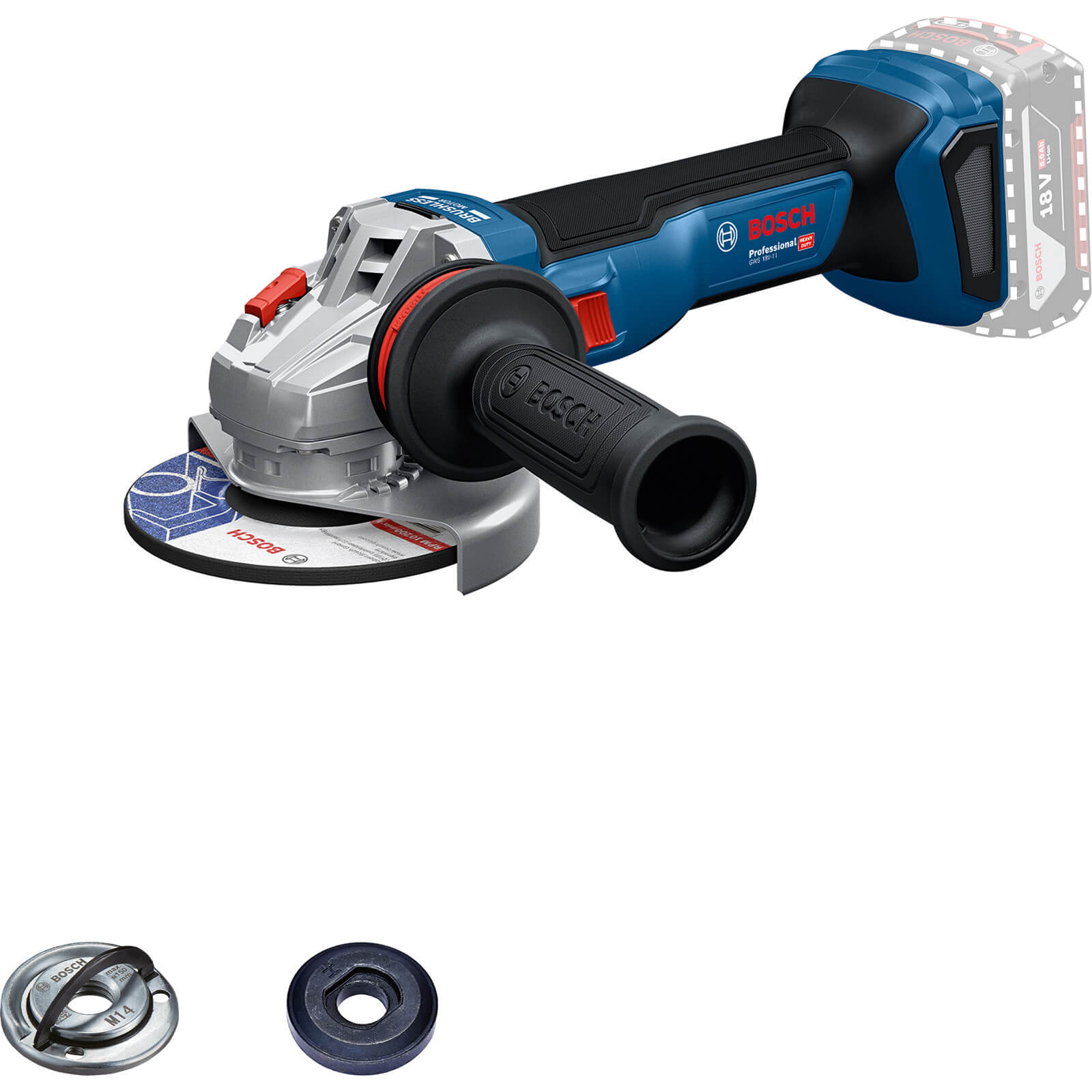 Bosch GWS 18V-11 Professional 125mm Slide Switch Angle Grinder (Body Only)