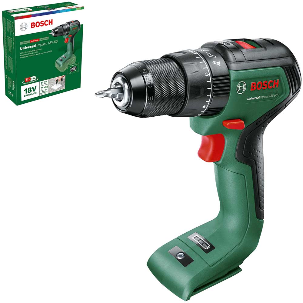 Bosch Green UniversalImpact 18V-60 Brushless Combi Drill (Body Only)