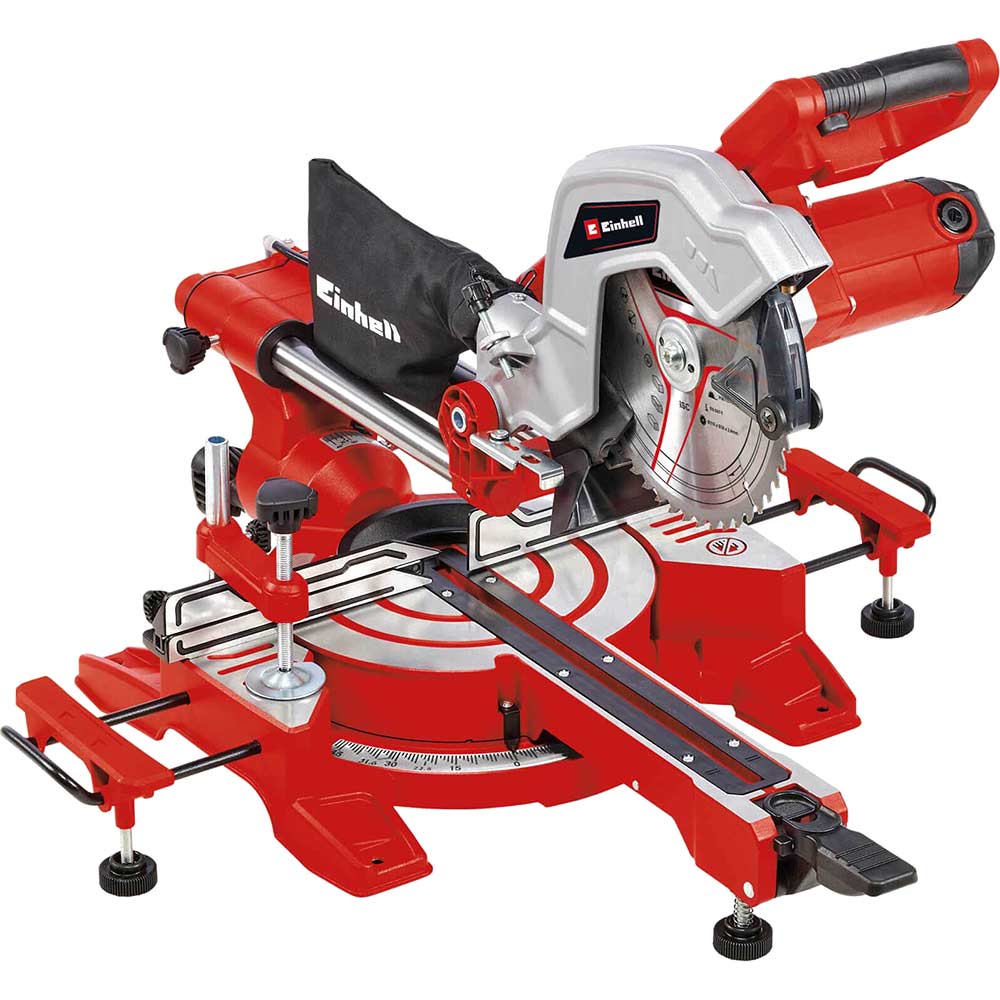 Einhell TC-SM 216 240V 1500W 216mm Single-Bevel Sliding Compound Mitre Saw with Laser