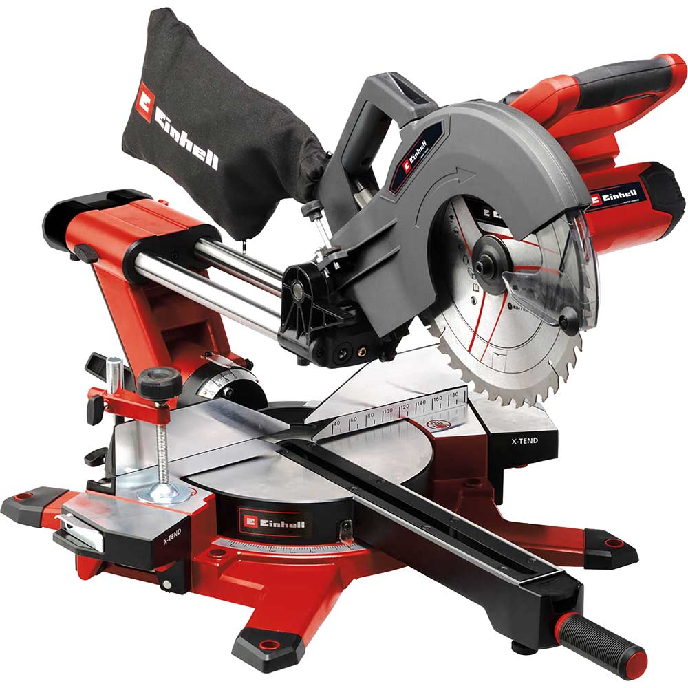 Einhell TE-SM 36/10 L Li 36V (2x18V) 254mm Single-Bevel Sliding Compound Mitre Saw with Laser (Body Only)