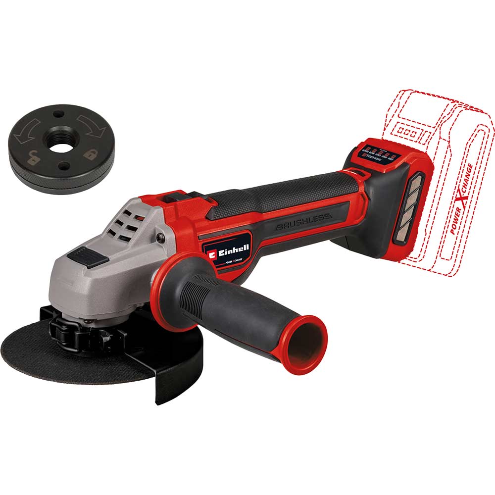 Einhell Professional TP-AG 18/125 CE Q Li Brushless 125mm Slide Switch Angle Grinder (Body Only)