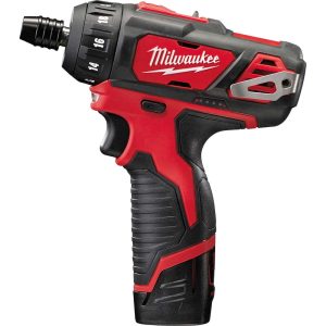 Milwaukee M12 BD 12V Compact 1/4″ Hex Drill Driver (2x 2.0Ah Kit)