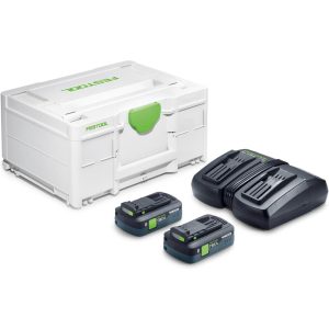 SYS 18V 2xTBX4/TCL6DUO (2x BP 18 TBX 4 C-ASI + TCL 6 DUO, Systainer SYS3 M 187)