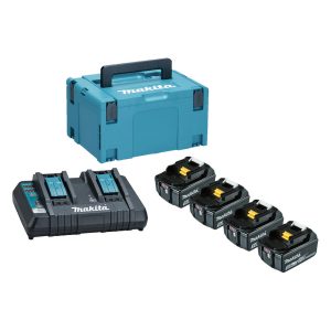 197627-6 kit: 4x BL1850B 5.0Ah + DC18RD (240V), MAKPAC Type 3 case