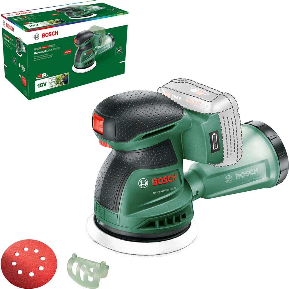 Bosch Green UniversalOrbit 18V-20 125mm Random Orbital Sander (Body Only)