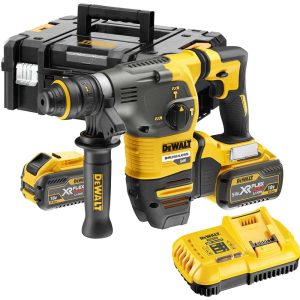 DeWalt DCH334X2-GB 54V XR FlexVolt Brushless Quick-Change Chuck SDS+ Rotary Hammer (2x 9.0Ah Kit, TSTAK)
