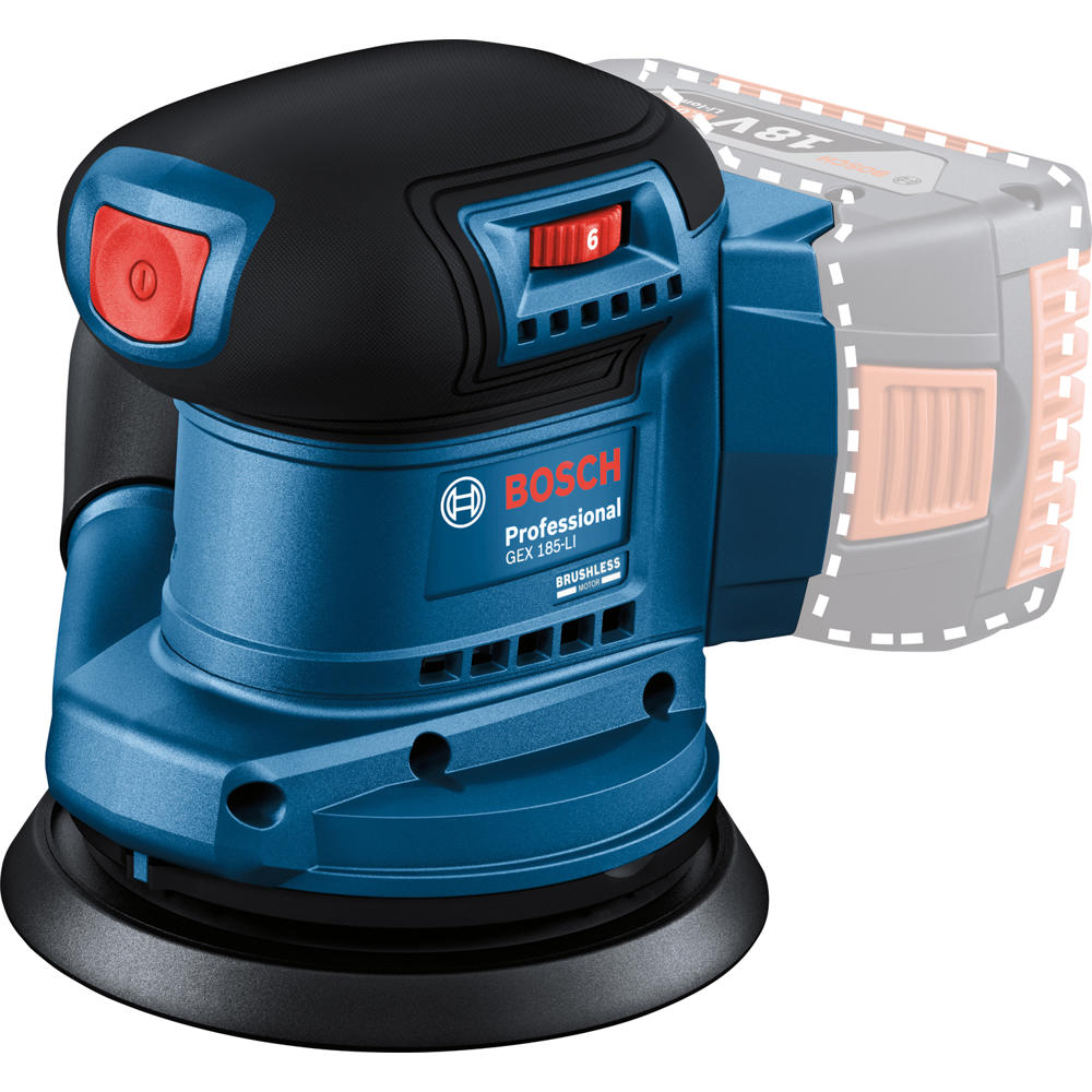 Bosch GEX 185-LI Professional 18V Brushless 125mm Random Orbital Sander (Body Only)