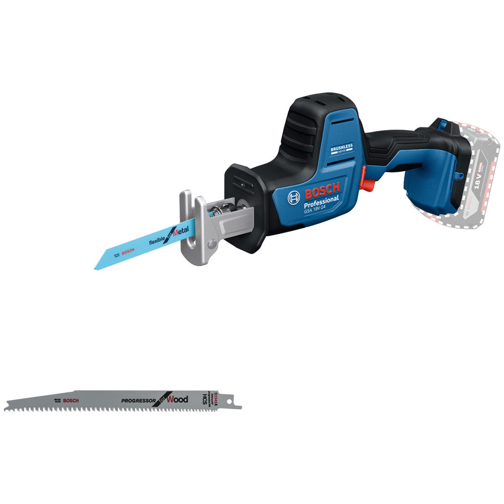 Bosch GSA 18V-24 Professional Brushless One-Handed Reciprocating Saw (Body Only)